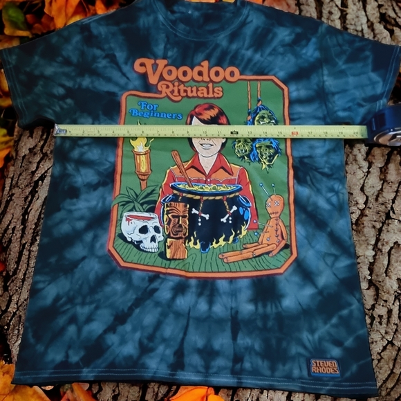 Steven Rhodes Epic 'Voodoo Rituals For Beginners' Tie Dye T-Shirt - Picture 6 of 7